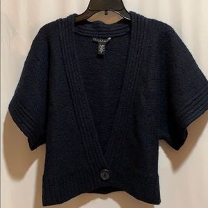 LAUNDRY SHELLI SEGAL BLK SZ M CROPPED XL BUTTON